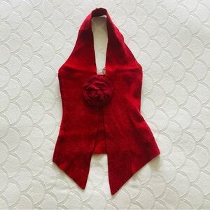 With Jean, The Rose Top in red.  size x-small